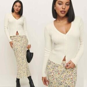 Reformation Fia Cashmere Blend Cardigan S